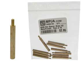 Pack of 10 - 35mm Brass Hex Spacer, M3   M/F