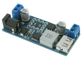 High Current Buck Converter 5VDC with USB Smart Charger