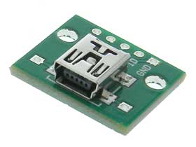 Adapter Board  USB Mini B Female to 5 Wire (PTP)