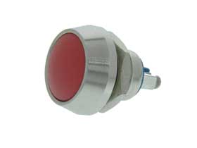 SPST-NO Metal Body 17mm P/B Switch Red