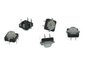SPST-NO Tactile Pushbutton Switch with White LED Pack of 5