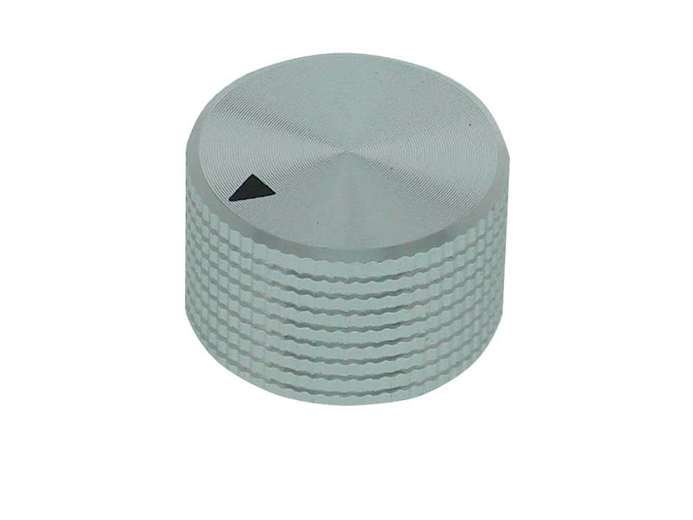 48x26mm Machined Solid Aluminum Volume Set Pointer Knob For AMP 6mm Hole Silver 