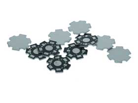 Pack of 10 - Star Heat Spreader Mount for 1 & 3W SMD LEDs