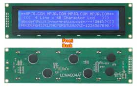 40x4 Parallel LCD Display, White