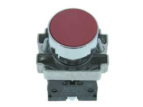 Red Pushbutton Switch, Switchboard DPST-1NC/1NO