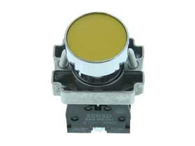 Yellow Pushbutton Switch, Switchboard DPST-1NC/1NO