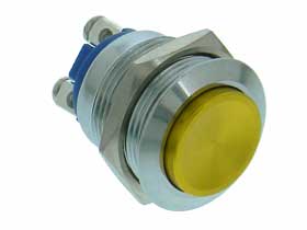 SPST-NO Push Button Switch- Momentary - Gold Button