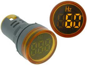 Frequency Meter - Round 20-75Hz - Yellow LED