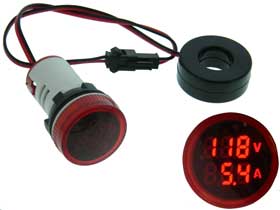 Panel Meter, 500V & 20A - 99.9A AC Red LED