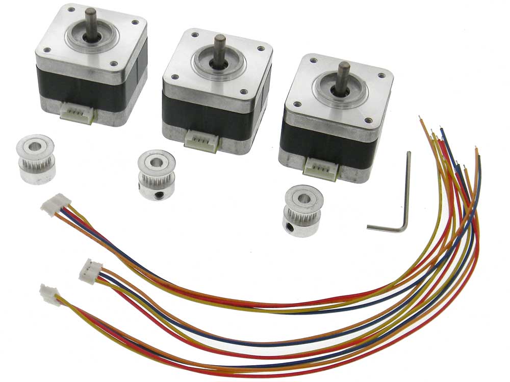 76 oz/in CNC MILL ROBOT REPRAP P5VS 3 x Stepper motor NEMA 17 w/GT2 2mm pulley 