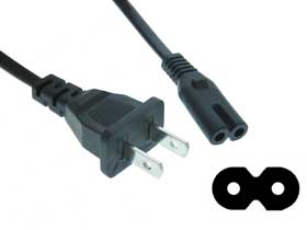 Power Cord 58in IEC C7 Non-Polarized, 