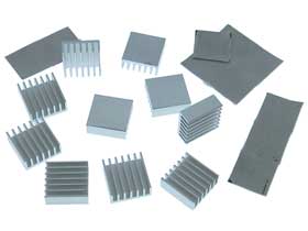 Pack of 10 - Heatsink, 14 X 14mm X 6mm, Adhesive Backed