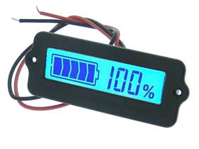 Battery Capacity Indicator, Lead Acid/LiPO