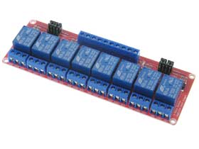 8 Channel SPDT Relay Board, Isolated 5V