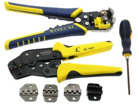 5 in 1 Ratcheting Terminals Crimp Tool with Wire Strippers