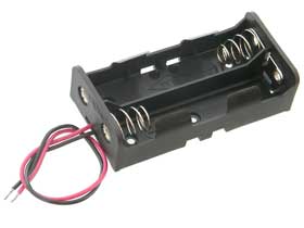 Series Battery Holder for Two 18650 Lithium Batteries