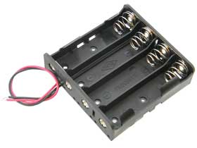 PARALLEL Battery Holder for Four 18650 Lithium Batteries