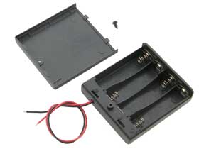 Battery Box, With Cover & Switch, Holds 4 