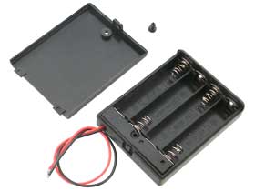 Battery Box, With Cover & Switch, Holds 4 