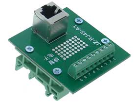 RJ-45 Network Port to  DIN Rail Terminal Block