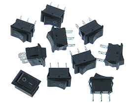 Pack of 10  SPDT (ON/ON)  Rocker Switch 6A/250VAC BLACK