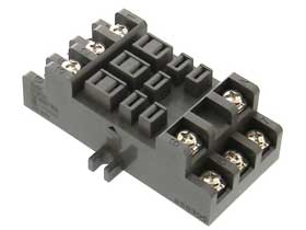 Relay Socket, 3PDT,  Flange Mount, IDEC