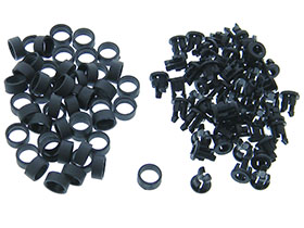 Pack of 50 - 3mm LED Panel Mount Clip, Black
