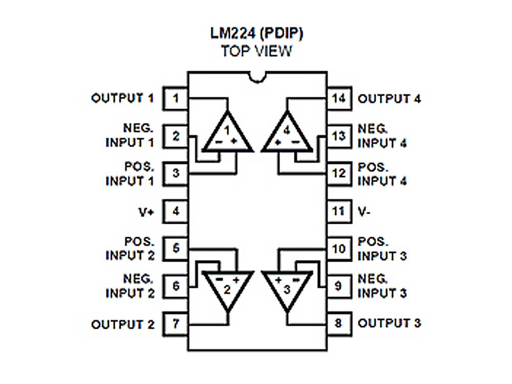 Операционный усилитель LM324. Описание, схема включения, datasheet joyta.ru