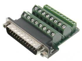 DB-25 Male to Terminal Strip Adapter