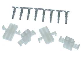 Pack of 4- Connector, 2 Pin Male Keyed, 6.3mm Pitch