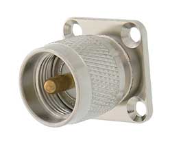 UHF Connector, Male 4 Corner Panel Mount
