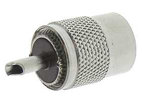 UHF Connector, Male PL-259, Solder, for RG-6 Cable