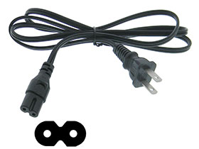 Power Cord 4ft. 18/2 -  IEC C7 - Non-Polarized