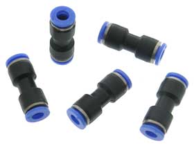 Pack of 5 - 6mm O.D. Air Hose Fitting In-Line PUC 6
