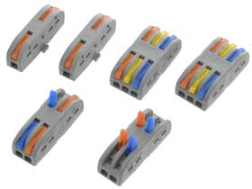 Pack of 6 - 1, 2 & 3 Position Lever Action Wire Splices
