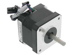 Stepmotor, 1.8deg. NEMA 17, 4 Lead - Dual Shaft - 1.33A