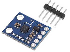 Three-axis Magnetic Field Sensor - Compass -Serial