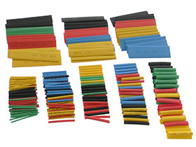 Pack of 328 - Color Heat Shrink Tubing - 8 Sizes