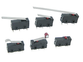 Pack of 6 - SPDT Mini Lever Snap Switch Assortment