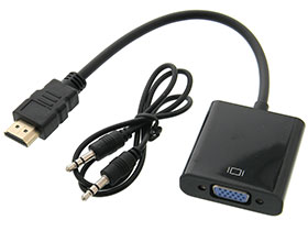 HDMI to VGA + Audio Adapter - Supports 1080P HD