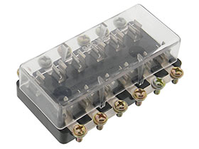 6 x Cartridge Fuse Blocks for 6 x 30mm & 1/4