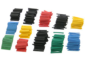 Pack of 530 - Heat Shrink Tubing - 5 Colors - 8 Sizes