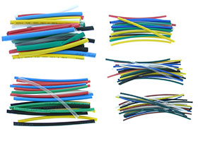 Pack of 140 - Heat Shrink Tubing - 7 Colors - 5 Sizes