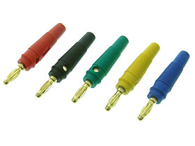 Pack of 5 - Gold Plated Banana Plug Set