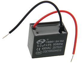 AC Motor Capacitor - 450VAC - 5.0uF