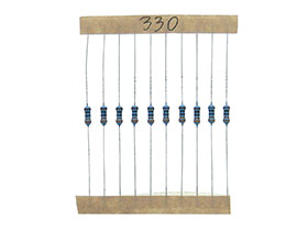 Pack of 10 - 330 Ohm 1/4 Watt 5% Resistor