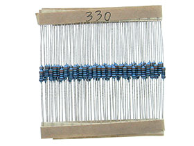 Pack of 100 - 330 Ohm 1/4 Watt 5% Resistor