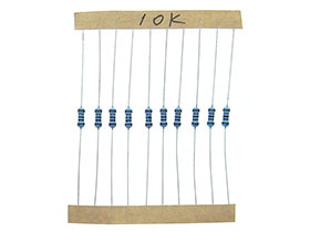 Pack of 10 - 10K Ohm 1/4 Watt 5% Resistor