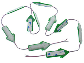 10 LED Arrows String - 12VDC - Green