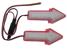 Flashing  2 Arrow Set  - 12VDC - Red/Red
